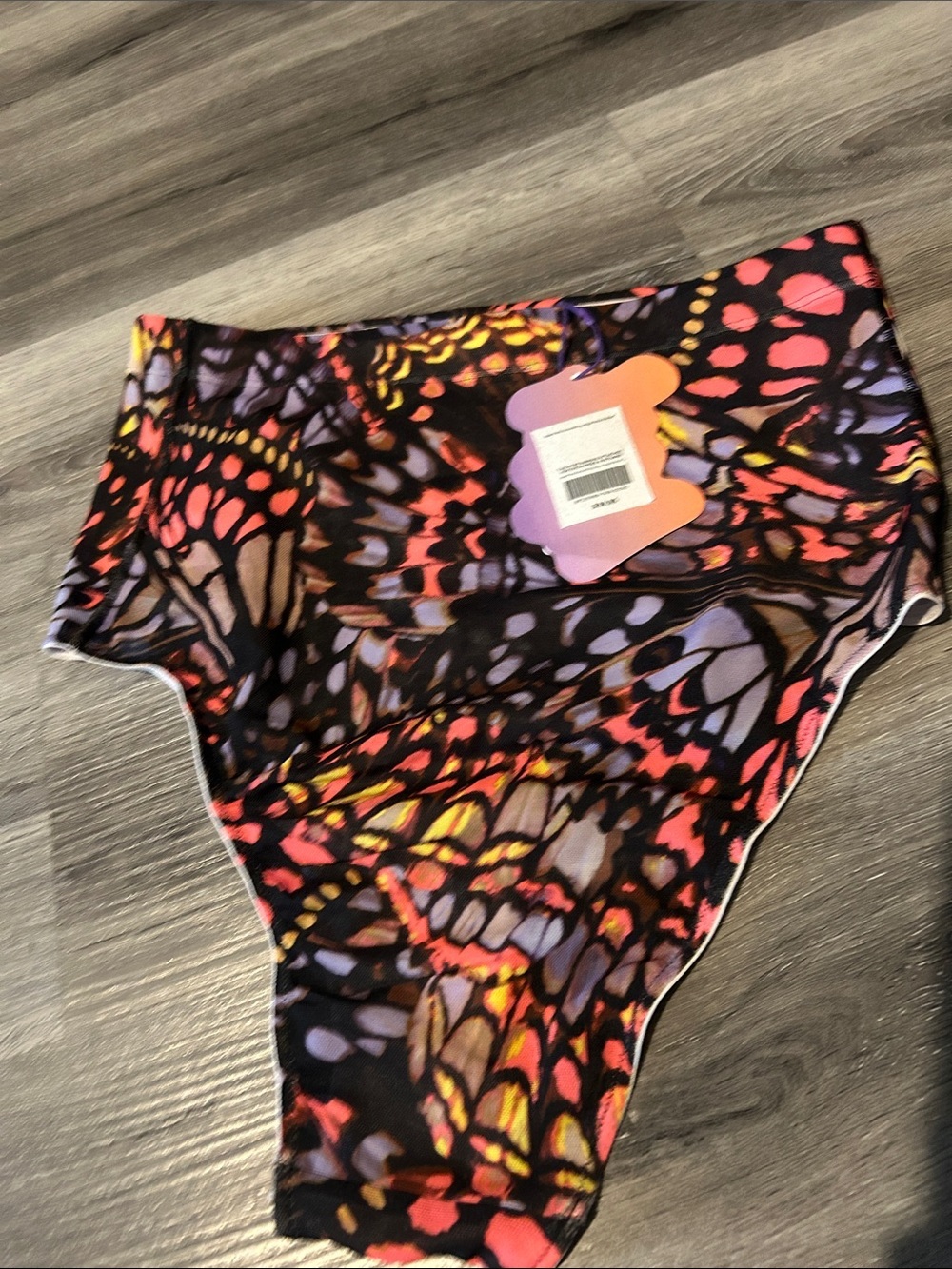 Light Pink and Multicolor Butterfly Swim Bottoms
